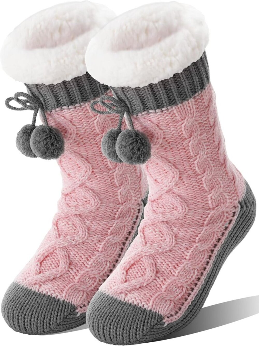 Cozy Fuzzy Winter Slipper Socks | Thick Plush Non-Slip Thermal Cabin Socks